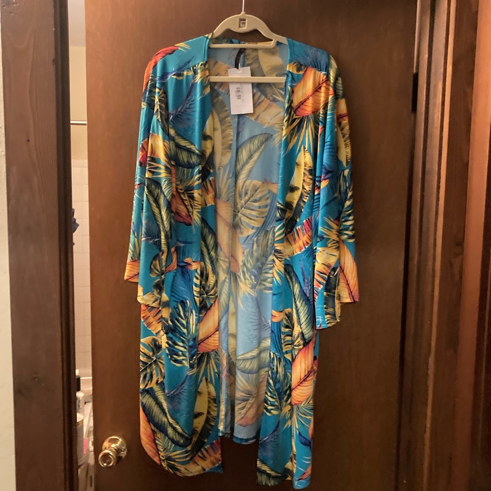Tropical Print Kimono